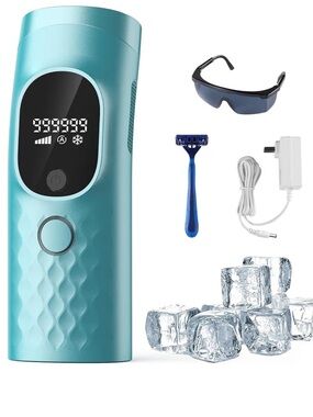 IPL laser Hair Removal Device in Aqua Blue